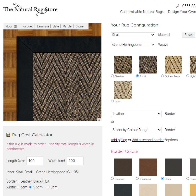 Origins Sisal Woven Border Textured Runner Rug in Warm Natural buy online  from the rug seller uk